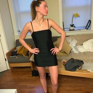 Black Open back Tiger Mist Mini Dress